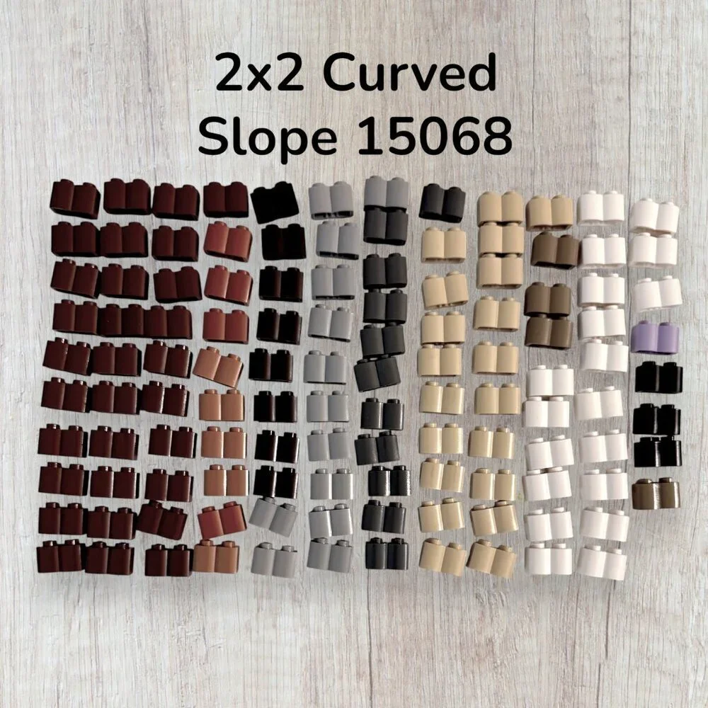 LEGO Grooves Masonry 1x2 1x4 Curved Slopes 15068 2877 98283 56734 Bulk Lot